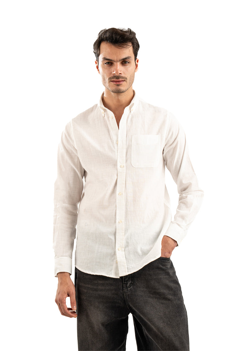 WHITE LINEN SHIRT